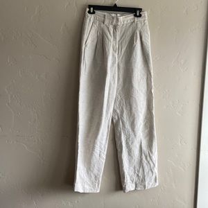 Aritzia Wilfred linen/Tencel pleated pants